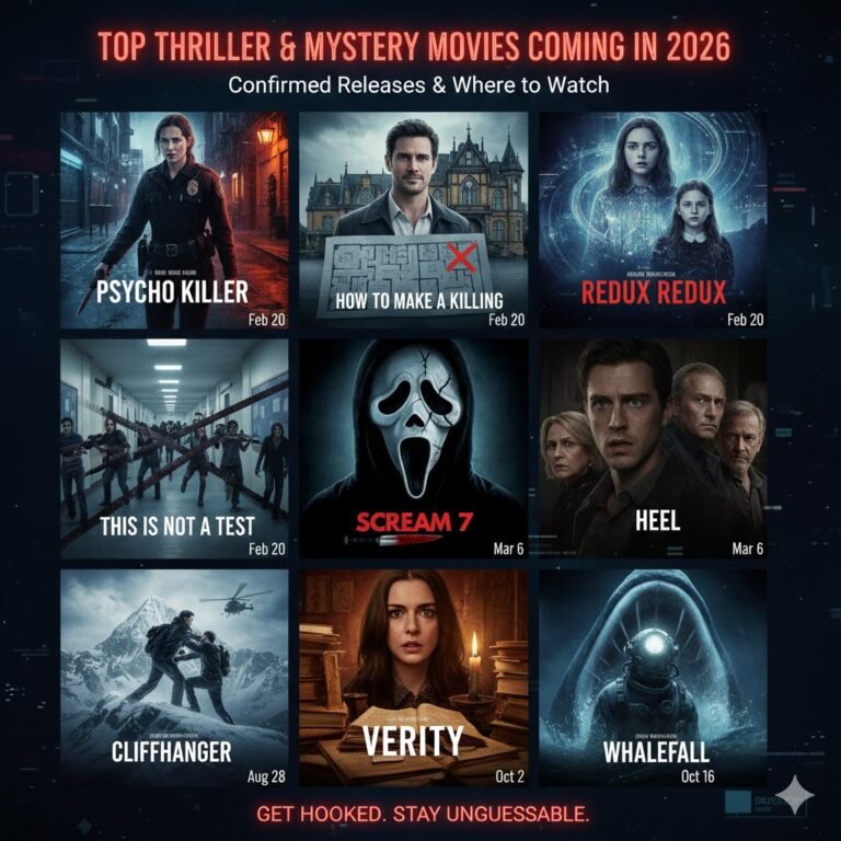 Top Thriller & Mystery Movies Coming in 2026 (Confirmed Releases & Where to Watch)