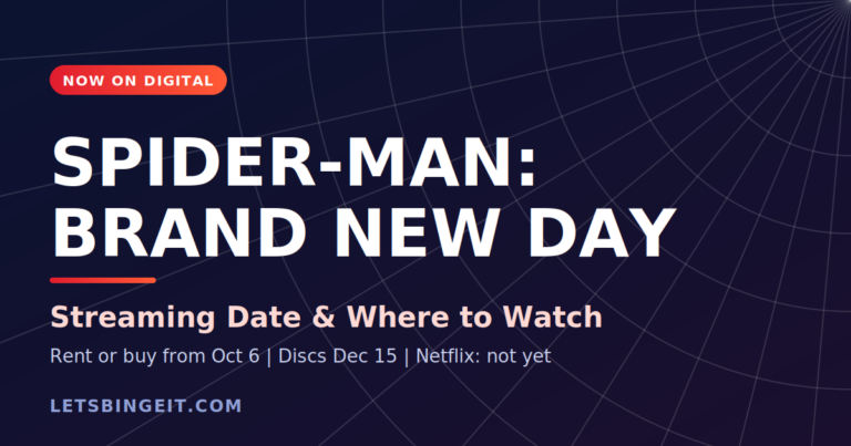 Spider-Man Brand New Day streaming date poster