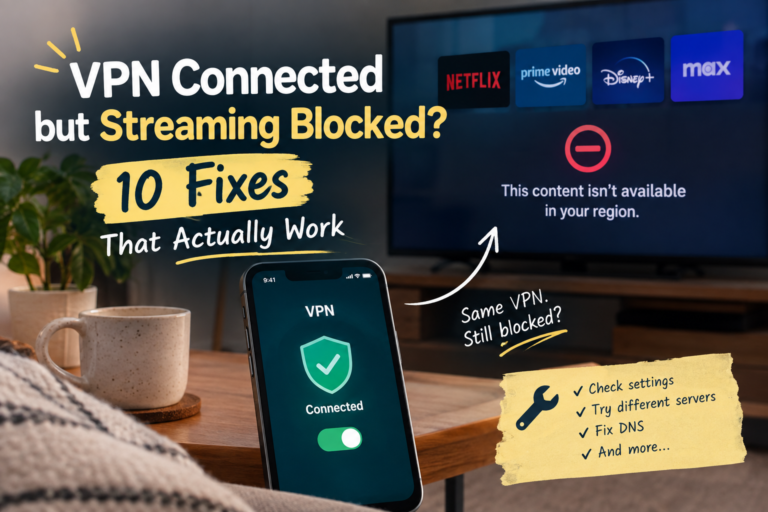 vpn connected but streaming blocked